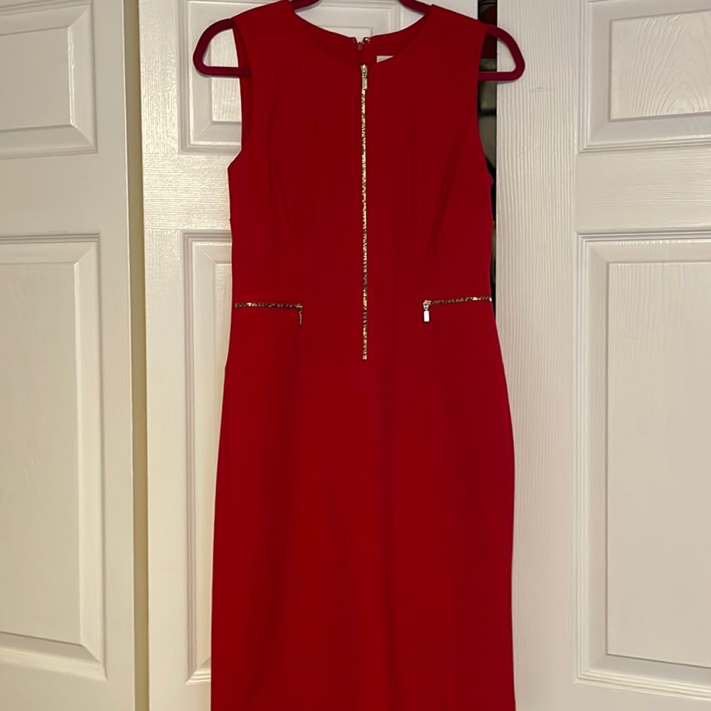 CK red dress